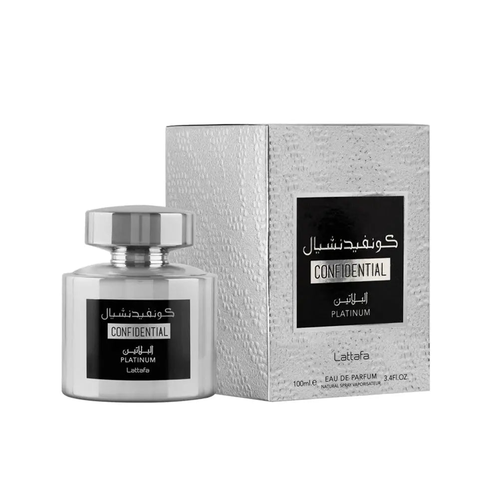 Lattafa Confidential Platinum Silver 100ml Eau De Parfum