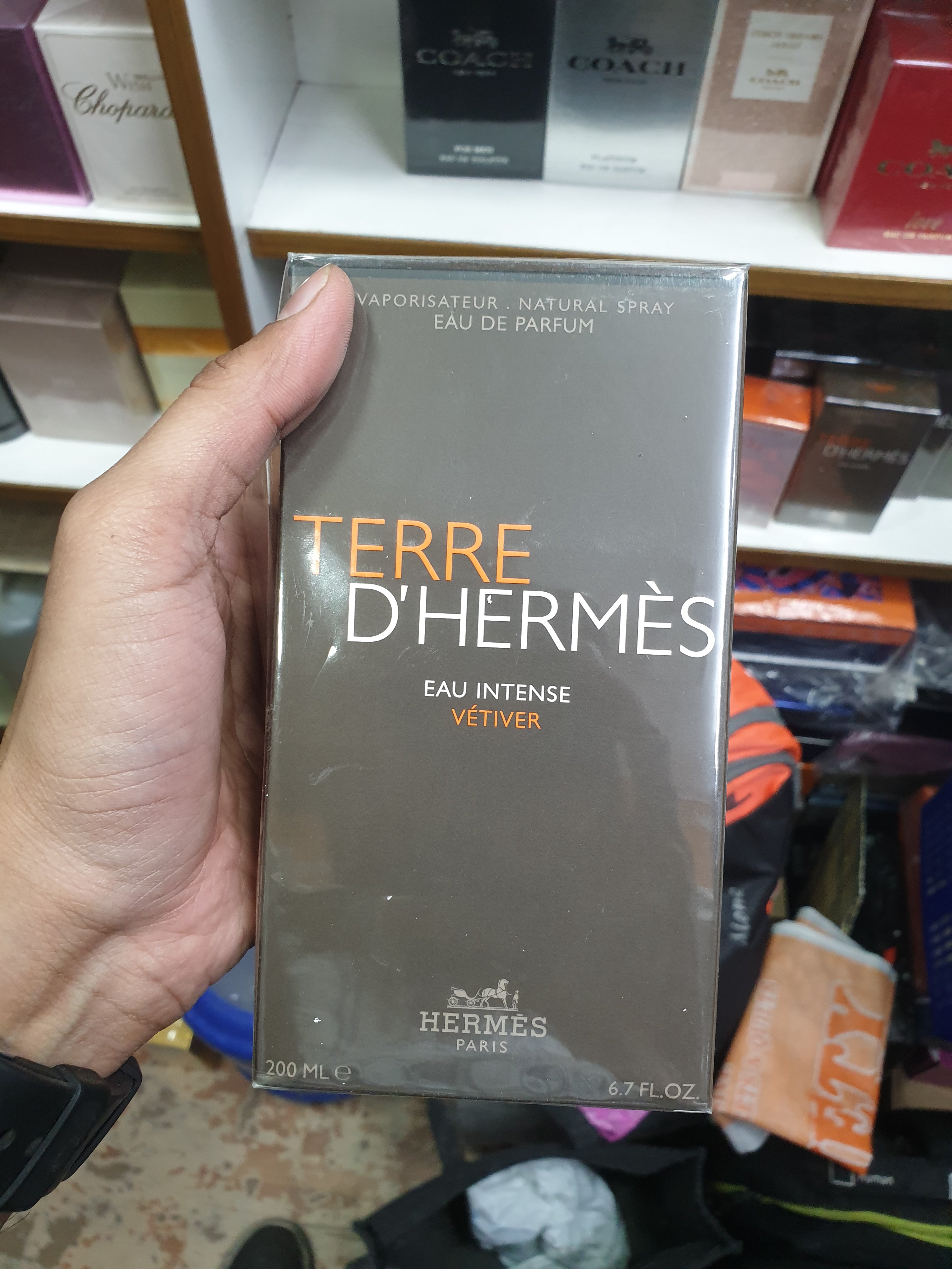 Terre D'hermes Eau Intense sold Vetiver by Hermes 6.7 oz 200 ml EDP -Brand New No Box