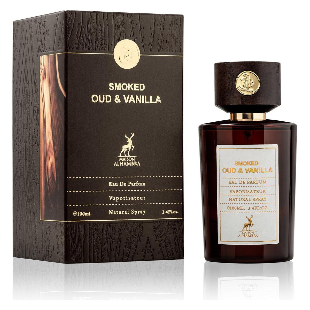 Maison Alhambra Smoked Oud and Vanilla Eau de Parfum bottle and box