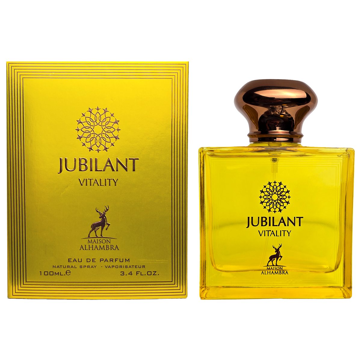 Maison Alhambra Jubilant Vitality Eau de Parfum bottle and box
