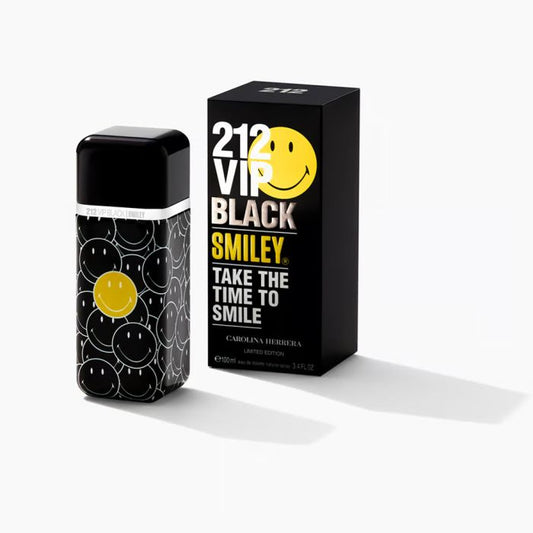 Tester - Carolina Herrera - 212 VIP BLACK SMILEY TAKE THE TIME TO SMILE 100ML EDP FOR MEN