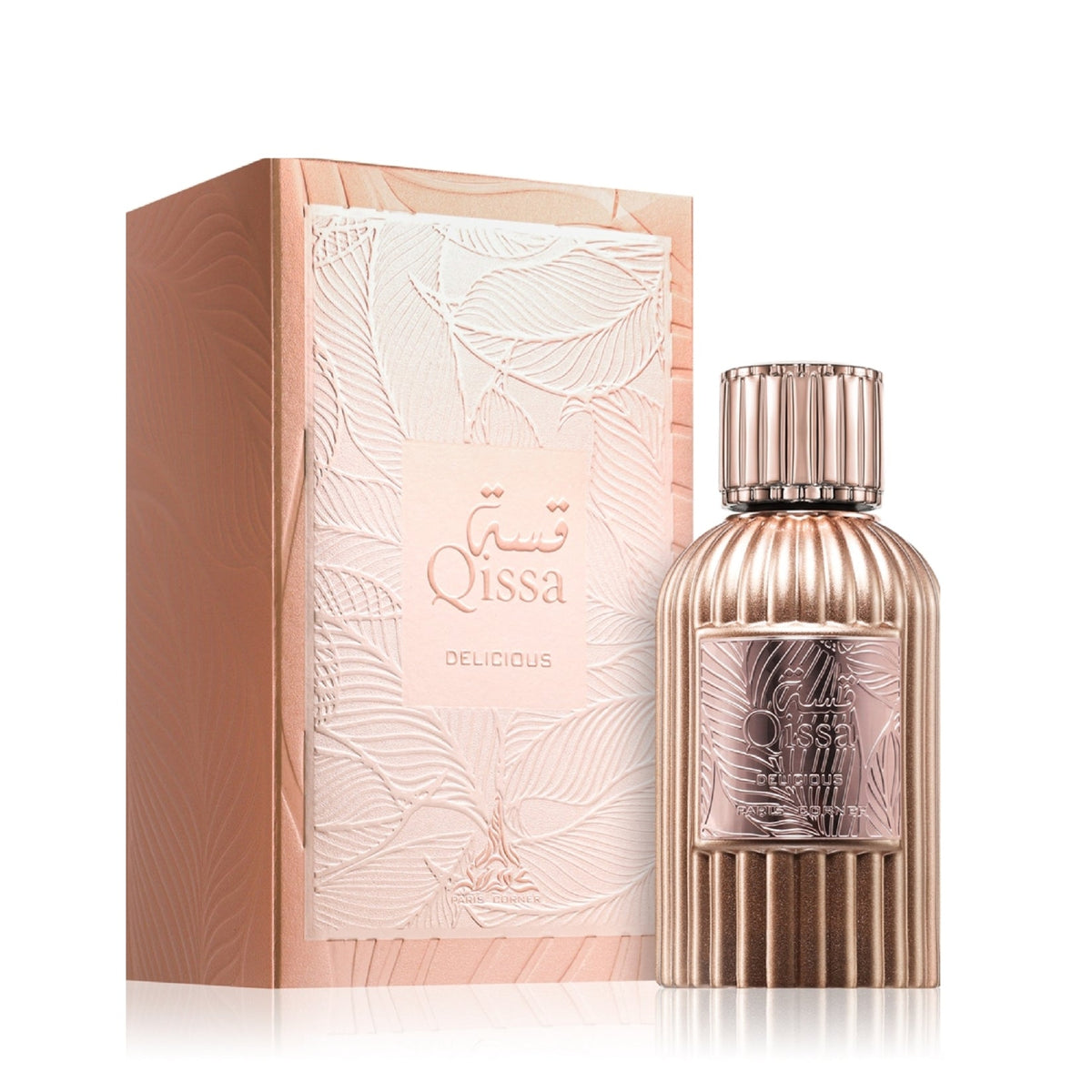 Paris Corner Qissa Delicious perfume bottle and box