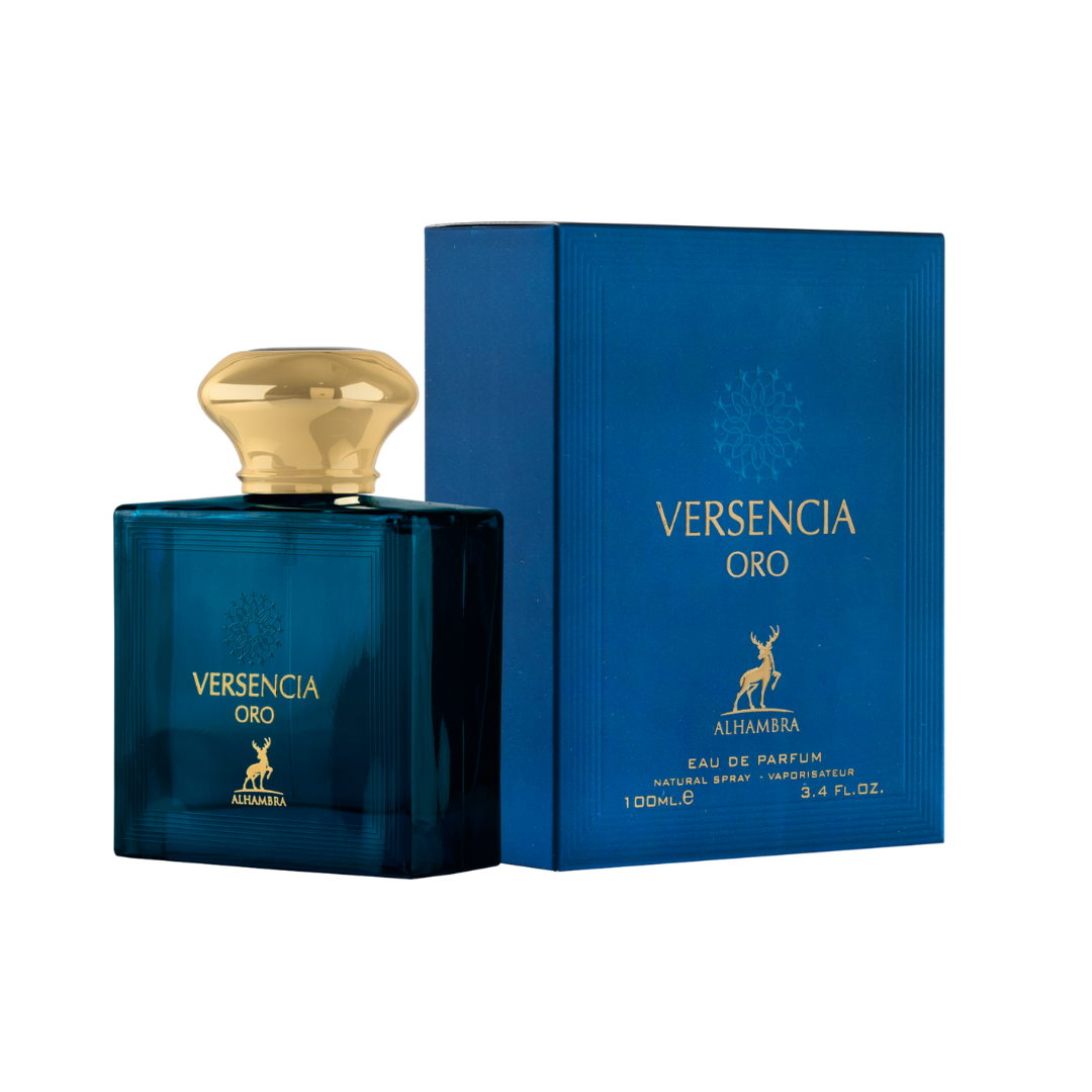 Maison Alhambra Versencia Oro Eau de Parfum bottle and box
