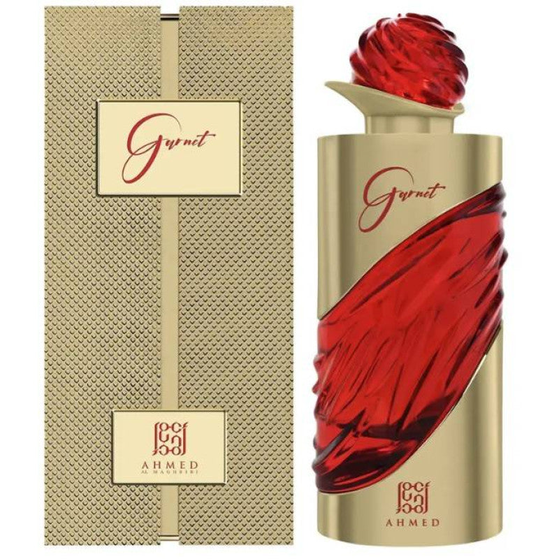 Ahmed Al Maghribi Garnet 100ml perfume bottle and box