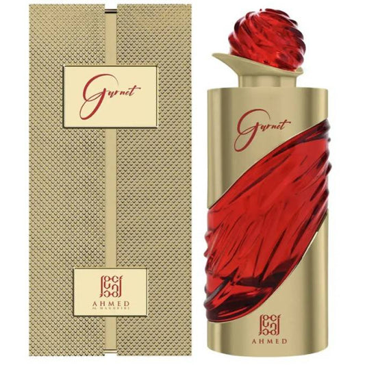 Ahmed Al Maghribi Garnet 100ml perfume bottle and box