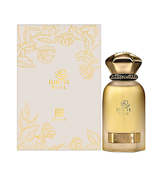 Ahmed Al Maghribi Ignite Rose 60ml perfume bottle and box