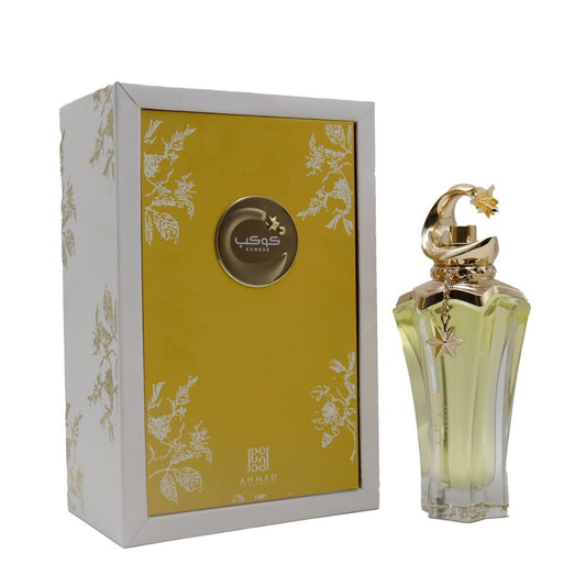 Ahmed Al Maghribi Kawkab 75ml perfume bottle and box