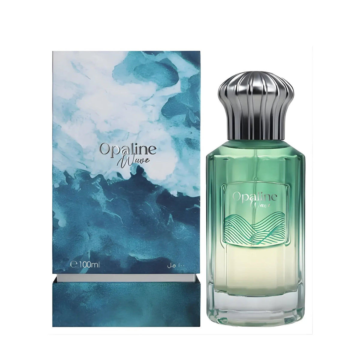 Ahmed Al Maghribi Opaline Wave 100ml perfume bottle and box