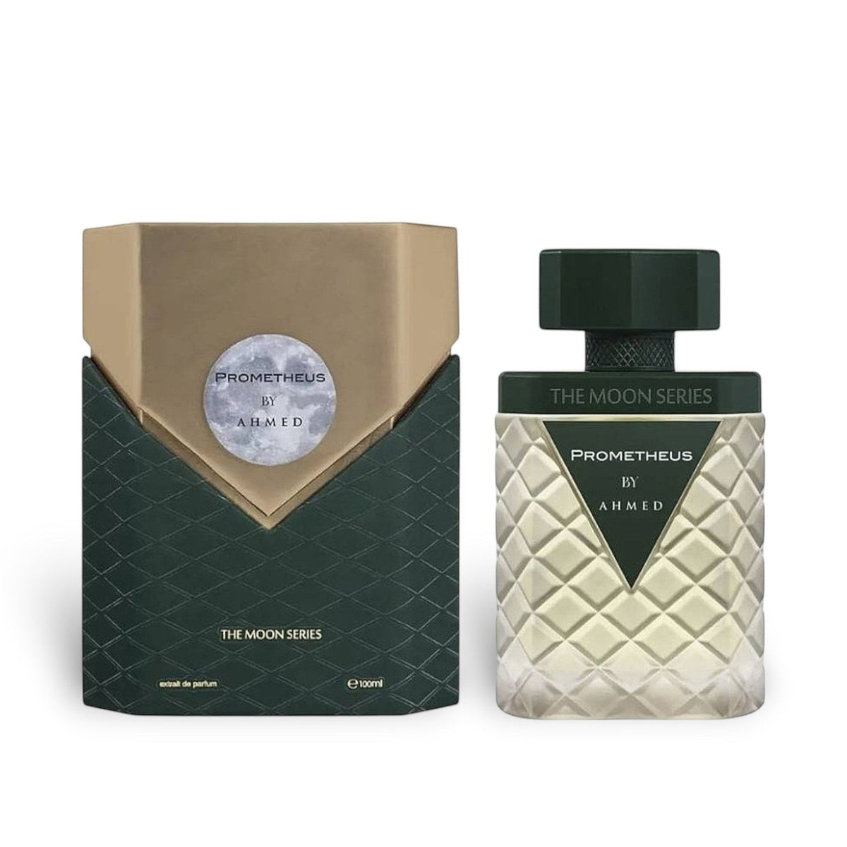 Ahmed Al Maghribi Prometheus by Ahmed Green 100ml perfume bottle and box