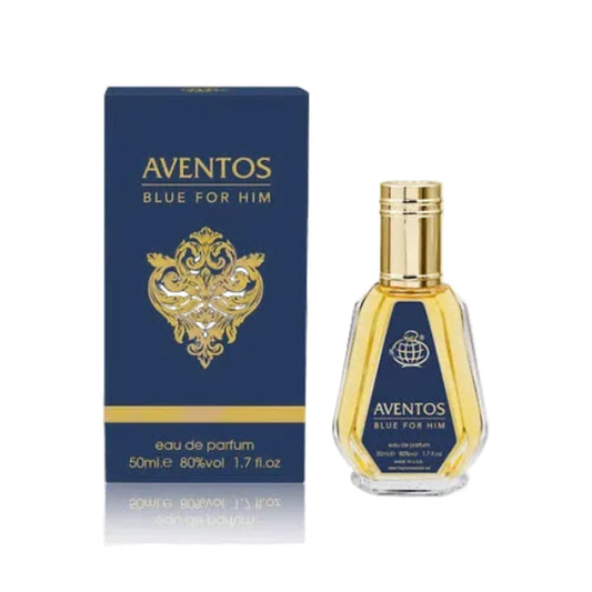 Fragrance World Aventos Blue For Him 50ml Eau de Parfum with retail box
