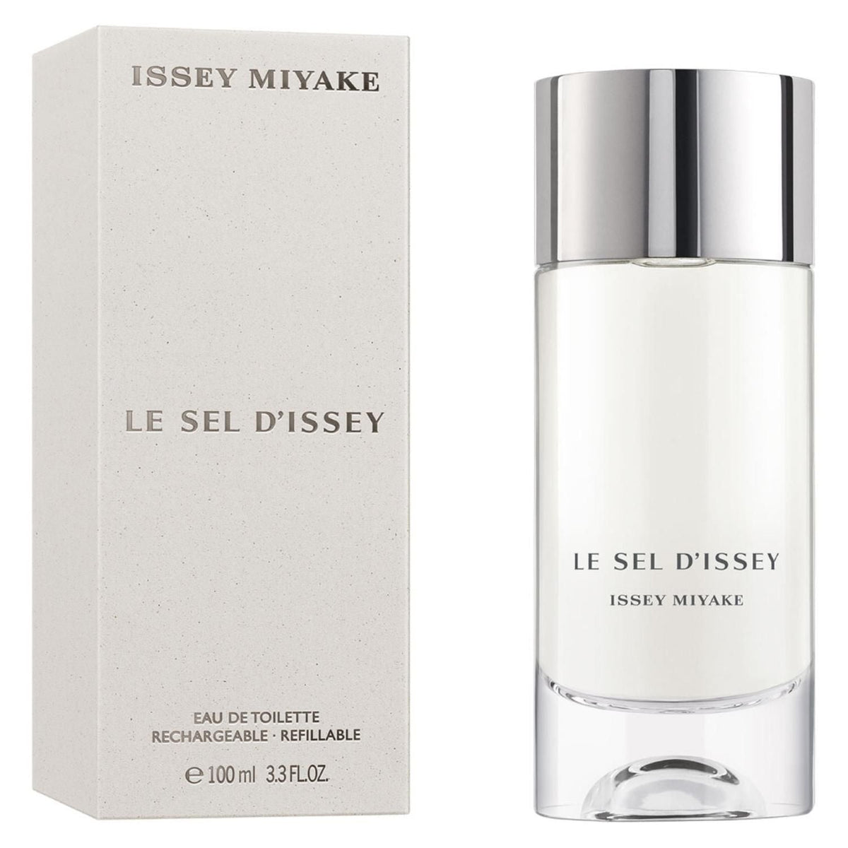 Issey Miyake Le Sel d'Issey EDT 100ml original retail bottle and box, white studio