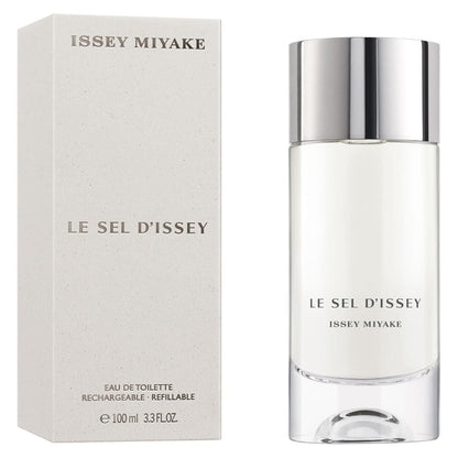 Issey Miyake Le Sel d'Issey EDT 100ml original retail bottle and box, white studio