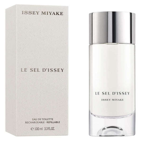 Issey Miyake Le Sel d'Issey EDT 100ml original retail bottle and box, white studio