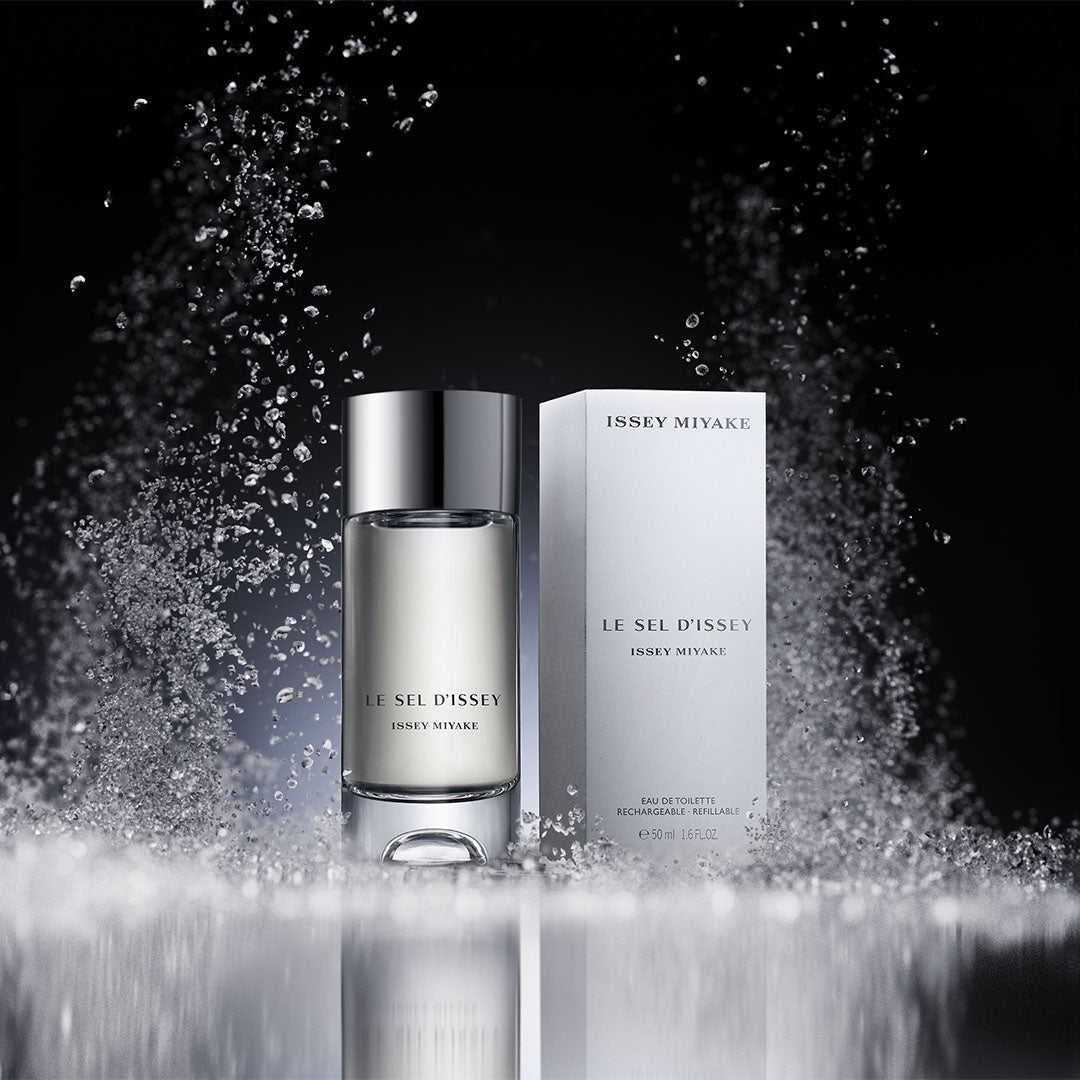 Issey Miyake Le Sel d'Issey Eau de Toilette original luxury water-splash campaign photo