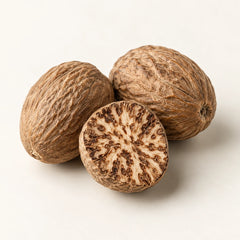 Nutmeg seeds representing the nutmeg fragrance note