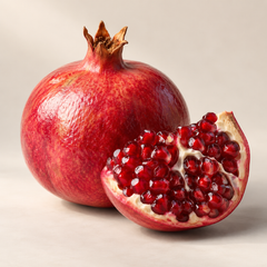 AI-generated representative illustration of pomegranate for fragrance-note discovery