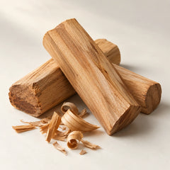 Sandalwood pieces representing the sandalwood fragrance note