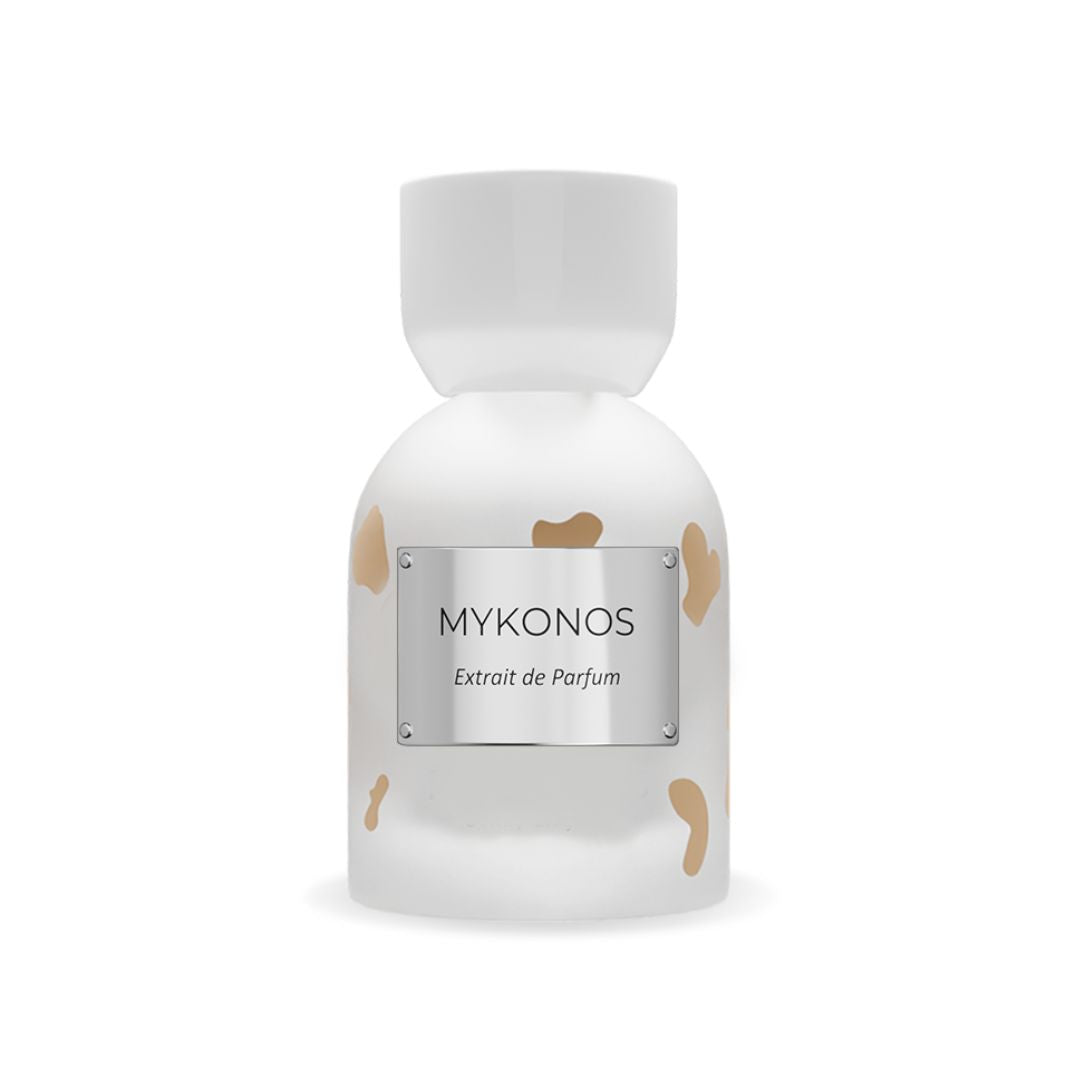 Mykonos Cafe Drops Extrait de Parfum 50ml bottle and packaging