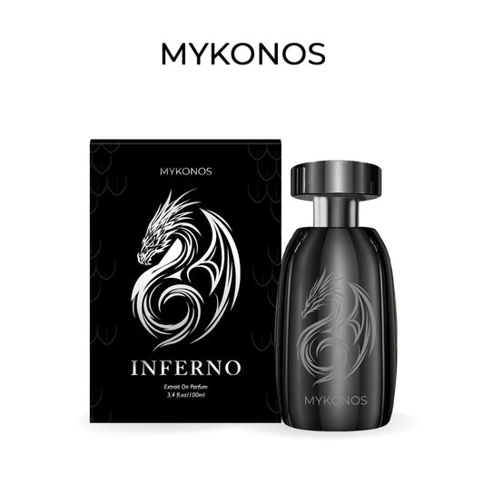 Mykonos Inferno Extrait de Parfum 100ml box and bottle
