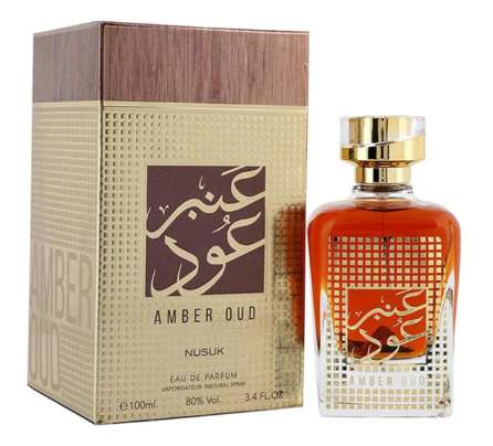 Nusuk Amber Oud perfume bottle and box