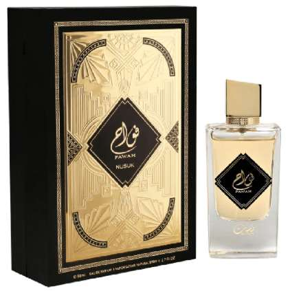 Nusuk Fawah EDP 80ml perfume bottle and box