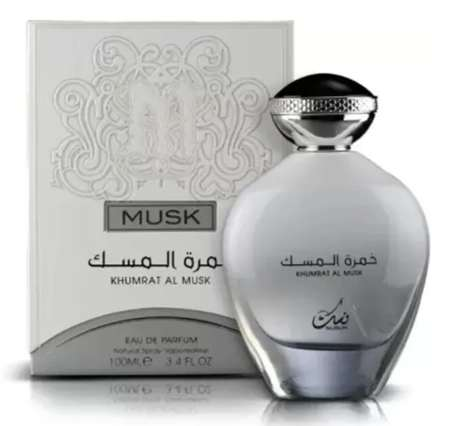 Nusuk Khumrat Al Musk perfume bottle and box