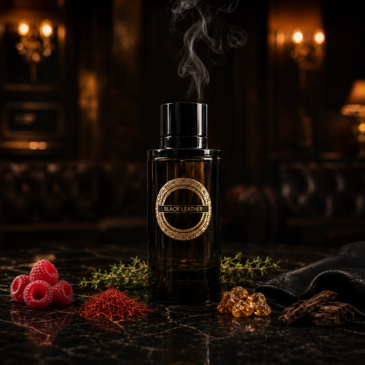 Qaani Black Leather Eau de Parfum — official brand product image