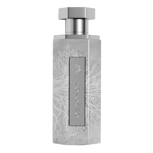 Reef Volcano Eau de Parfum 200ml silver perfume bottle, clean studio background