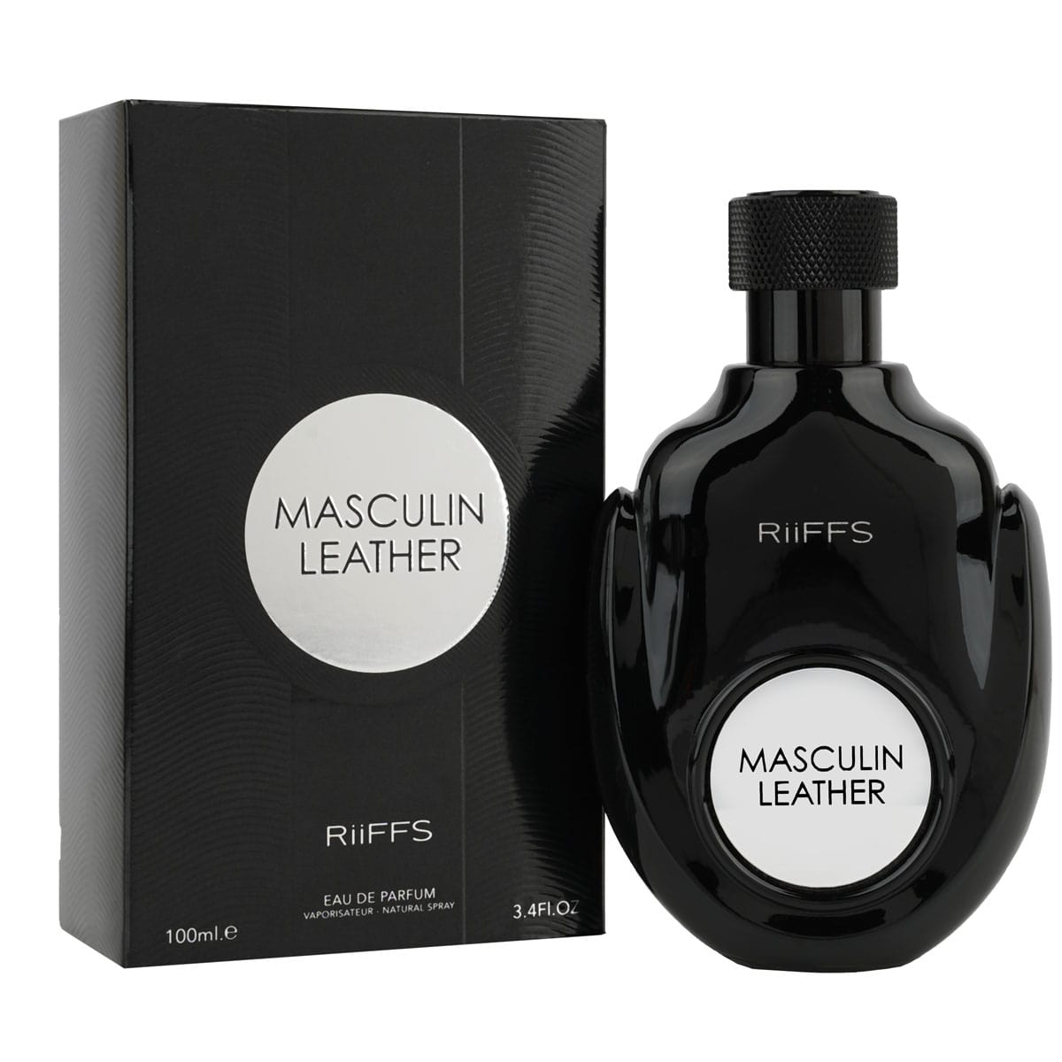 Riiffs Masculin Leather Extrait de Parfum bottle and packaging
