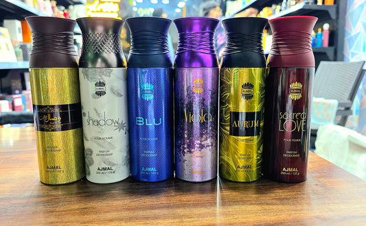 Ajmal Deos (SET OF 6 ) 200Ml EACH , Aurum, Shadow, Wisal Dahab, Viola, Sacred Love, Blu