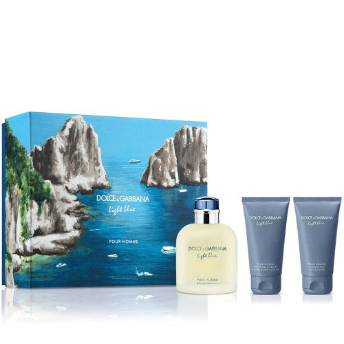 Dolce & Gabanna Light Blue Gift Set ( Shower Gel 50ml + dng light blue 125ml edt + After Shave Balm 50ml )