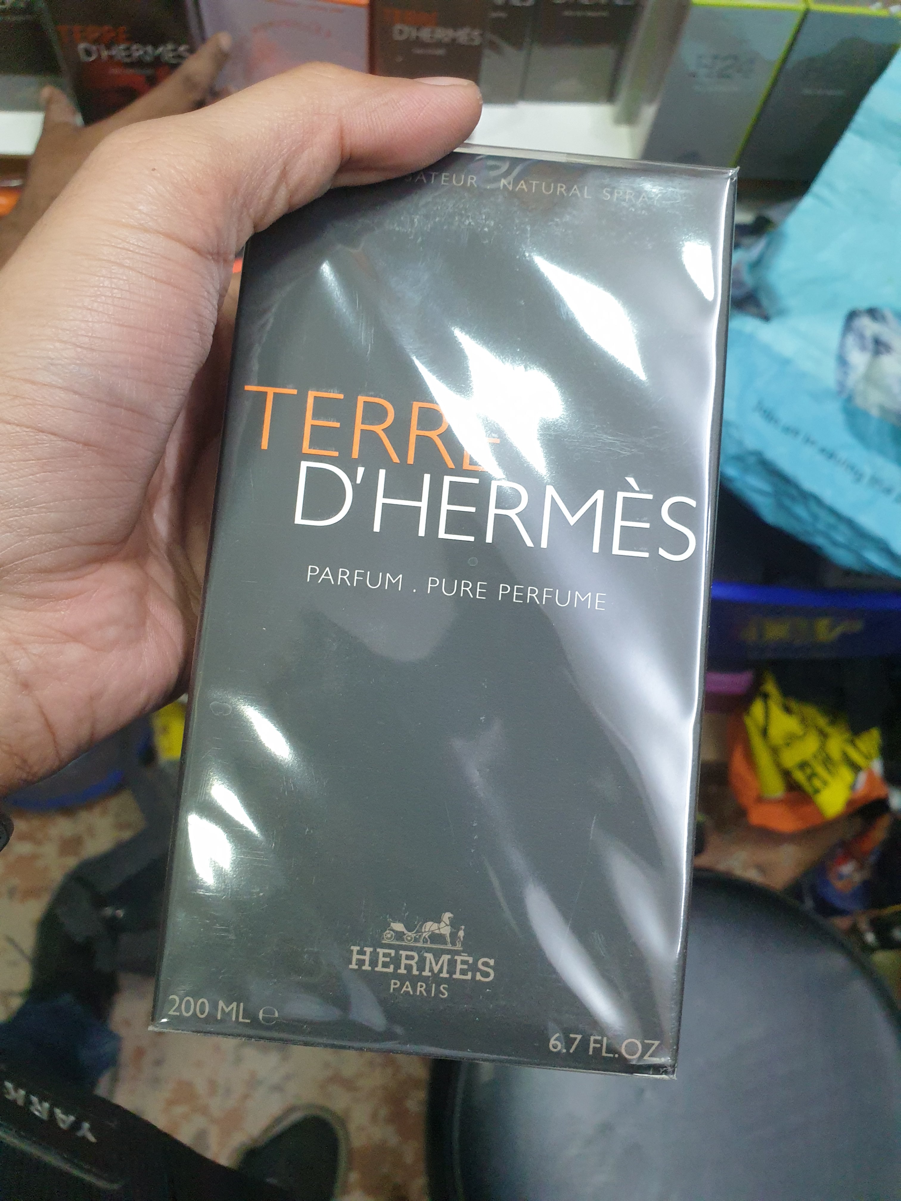 Terre D hermes 200ML PURE Parfum MOM PERFUMES