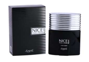 Sapil Nice Feelings Black EDT perfume bottle and box