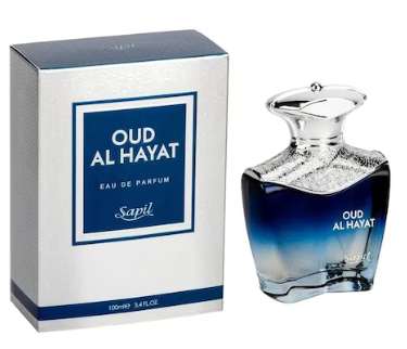 Sapil Oud Al Hayat EDT perfume bottle and box
