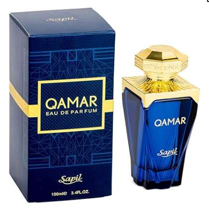 Sapil Qamar EDT perfume bottle and box