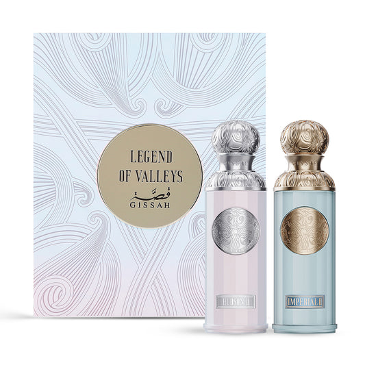 Gissah Legend of Valleys gift set Hudson II and Imperial II each 90ml