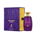 Maison Alhambra Very Velvet Orchid EDP bottle and box