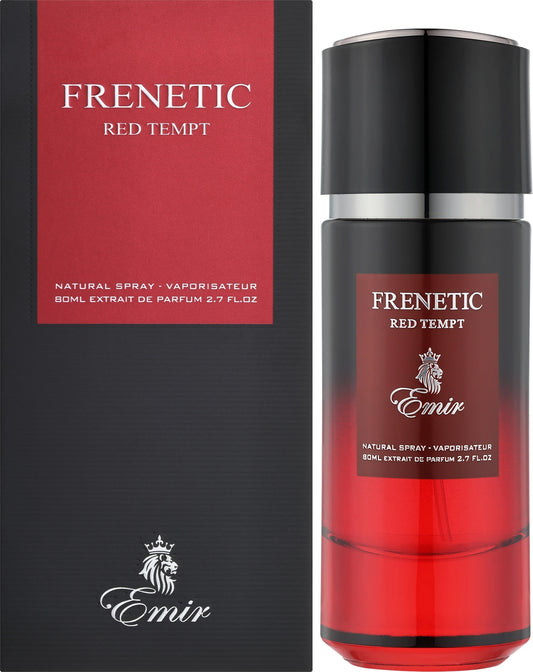 Paris Corner Emir Frenetic Red Tempt perfume bottle and box